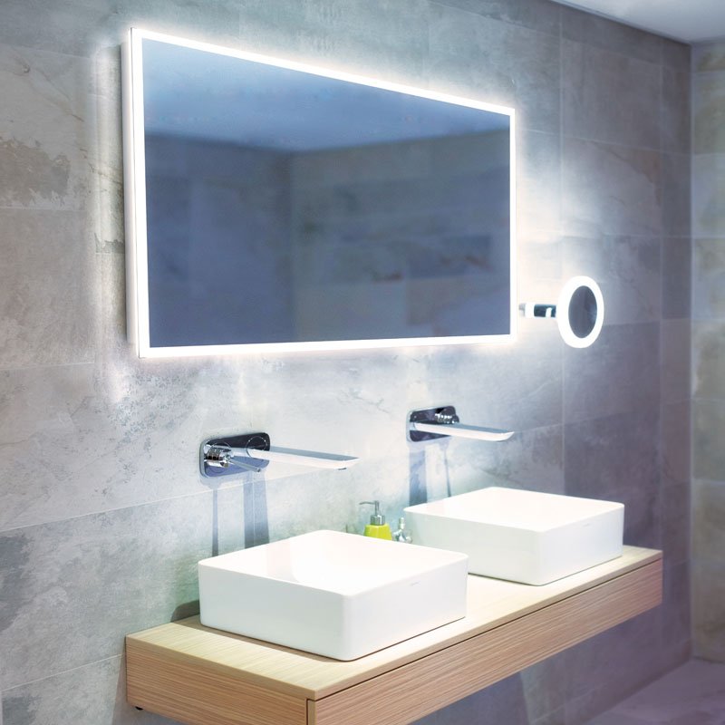 Globe Large LED Bathroom Mirror for bathroom