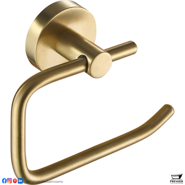 VOS Brushed Brass Toilet Roll Holder