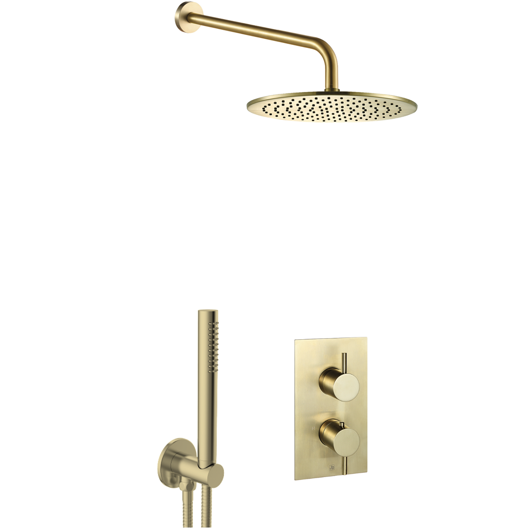 JTP VOS Shower Combination 2 Outlet Brushed Brass - Concealed Shower - COM076