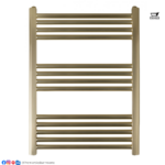 VOS Brushed Brass Radiator - Premier Tiles and Bathrooms