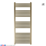VOS Brushed Brass Radiator - Premier Tiles and Bathrooms