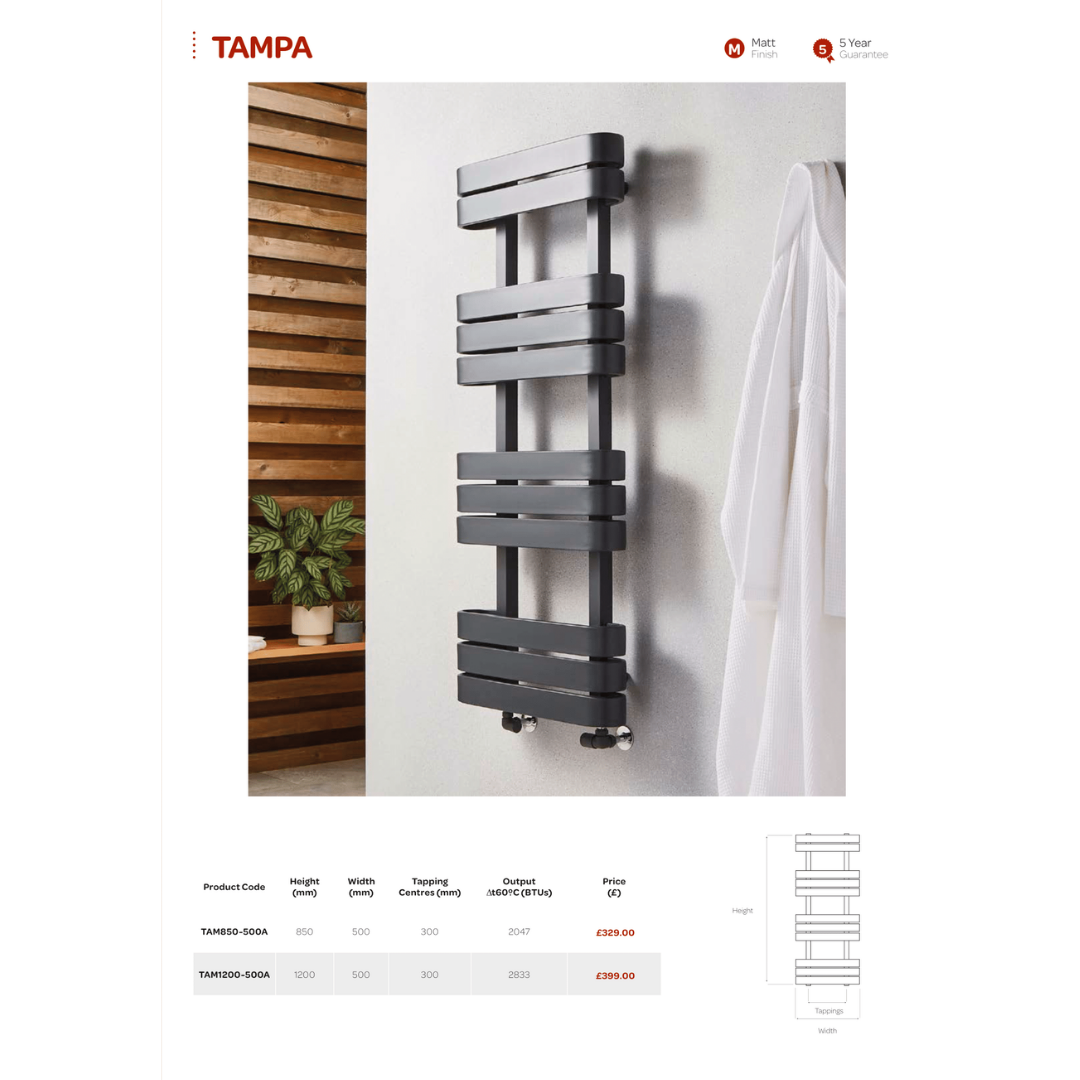 Central Heating Radiators - Tampa - Premier Tiles and Bathrooms
