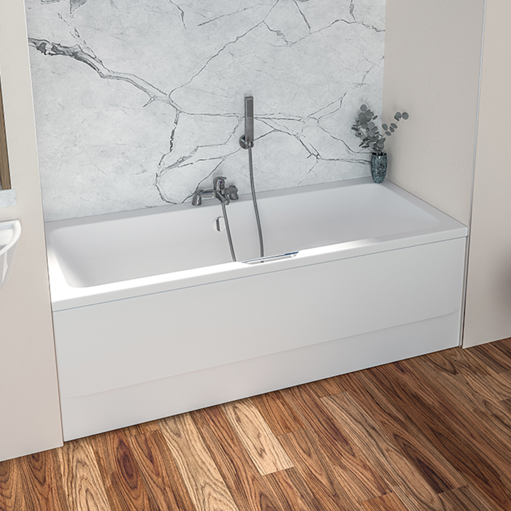 Double Ended Bath - Single Grip Portland - Premier Tiles and Bathrooms