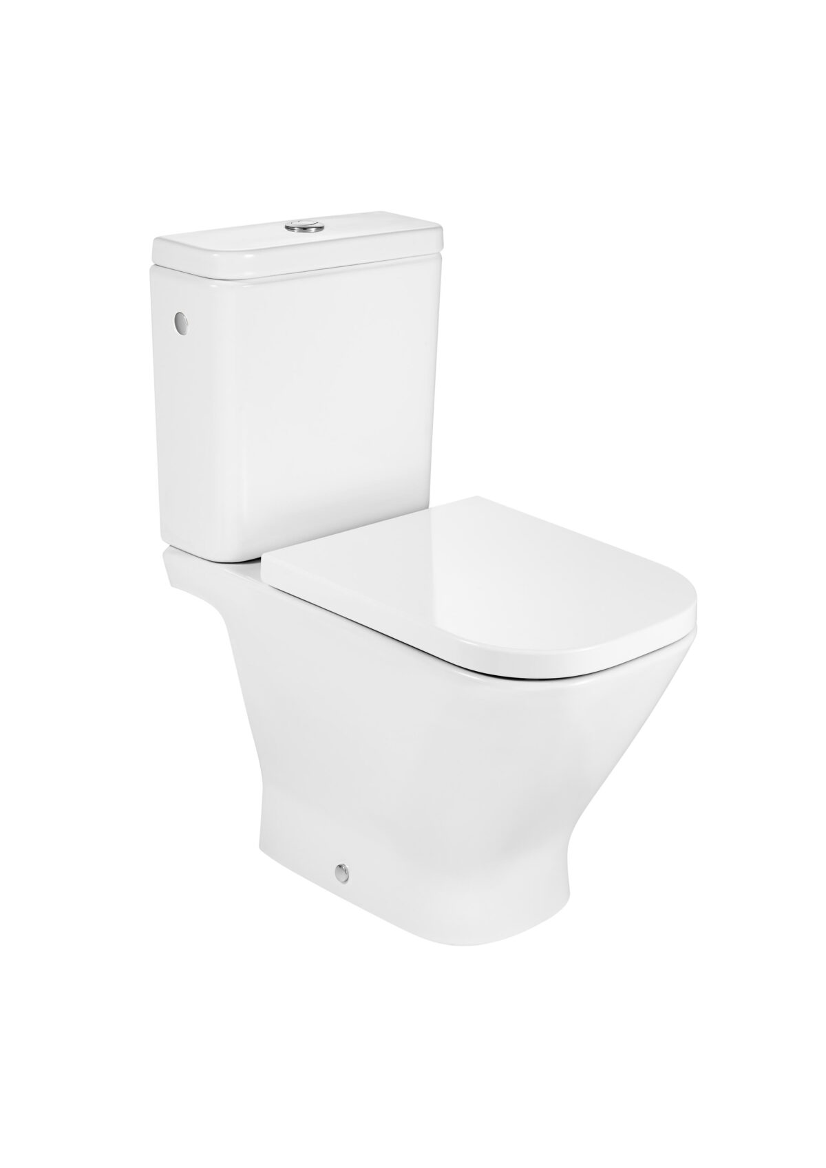 Roca - The Gap Square close-coupled Rimless Open-Back Toilet