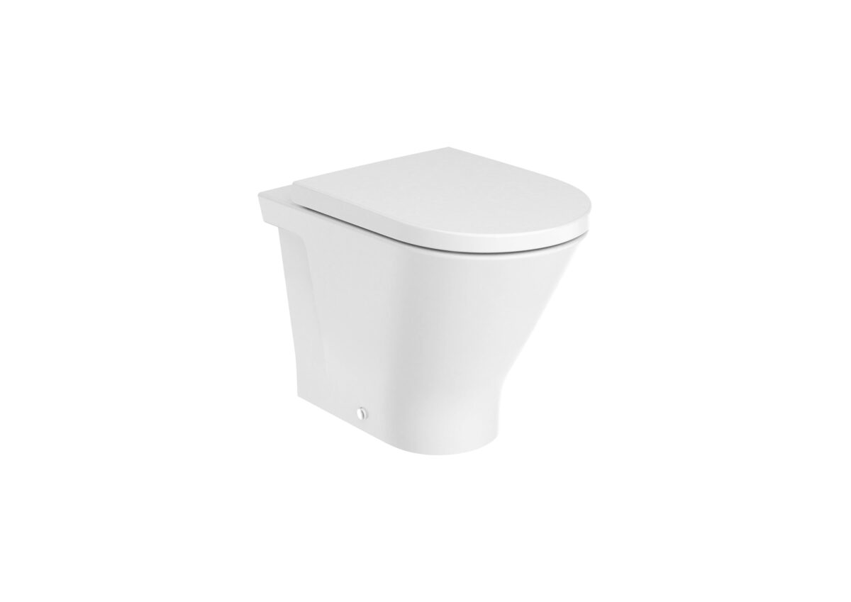 Roca The Gap Round Rimless Back To Wall Pan - Toilet Seat
