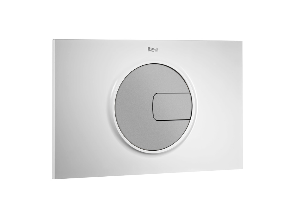 Roca PL4 Dual Flush Plate - Combi (white/grey)
