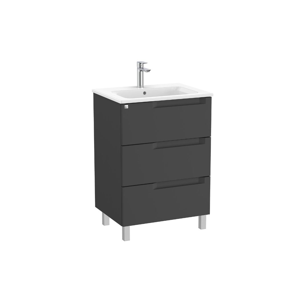 Roca Aleyda Standard 600 Vanity Unit & Basin - Drawer - Bathroom Vanity Units