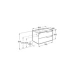 Roca Aleyda 800 x 460mm Standard Vanity Unit - Premier Tiles and Bathrooms