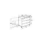 Roca Aleyda 800 x 460mm Standard Vanity Unit - Premier Tiles and Bathrooms