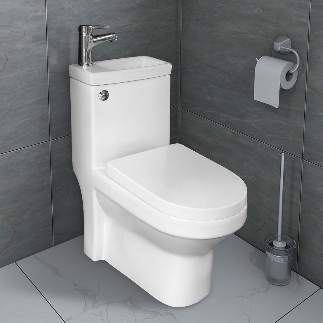 Artesan 2 In 1 Space Saving Basin and Toilet Set - Premier Tiles and Bathrooms