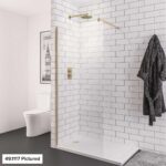 Vantage 2000 8mm Easy Clean Walk-In Shower - Brushed Brass