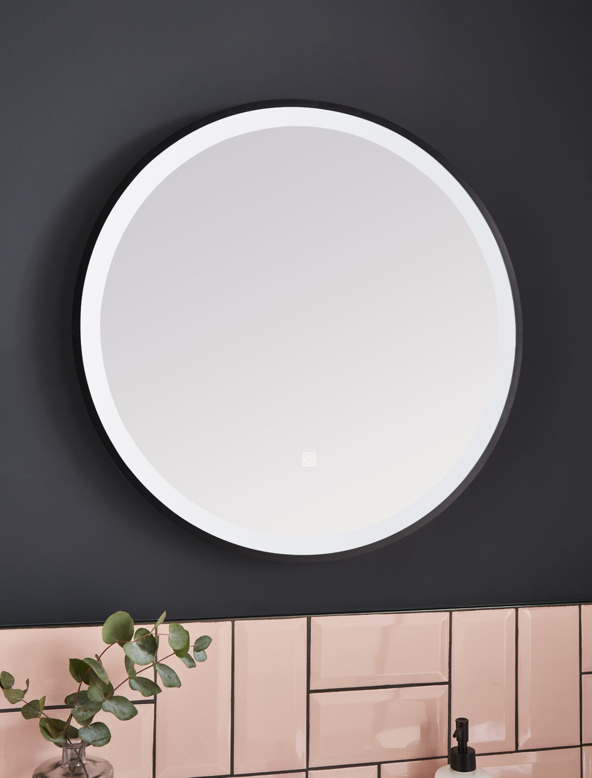 K-Vit Nero Round 600 LED bathroom mirror - MIR011
