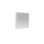 Tavistock Compass 600 Mirror Cabinet - Illuminated - Double Door - Gloss Light Grey