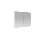 Tavistock Compass 800 Mirror Cabinet - Illuminated - Double Door - Gloss White